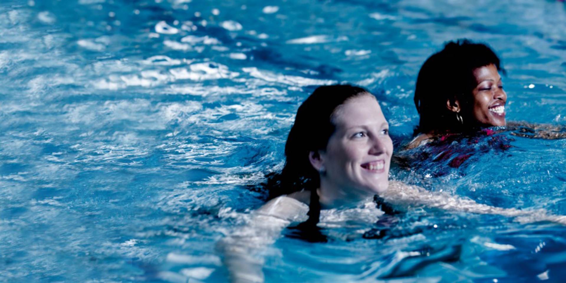 Women swimming