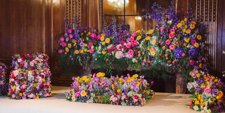 Floral table display by Amie Bone Flowers