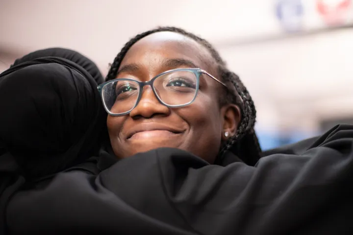 Close Up Young People Hugging Close Up Young People Hugging