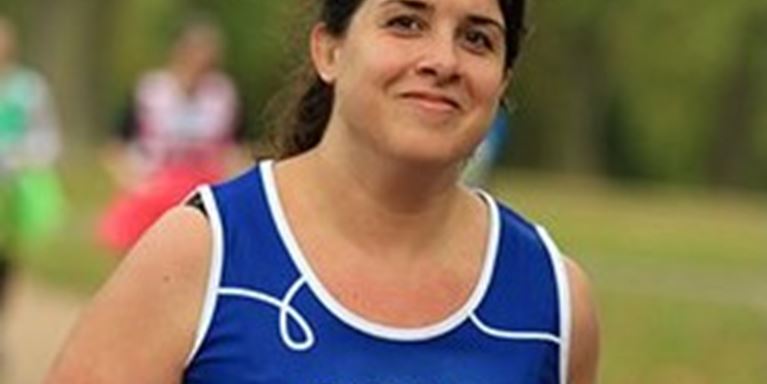 Laura running the Royal Parks Half Marathon