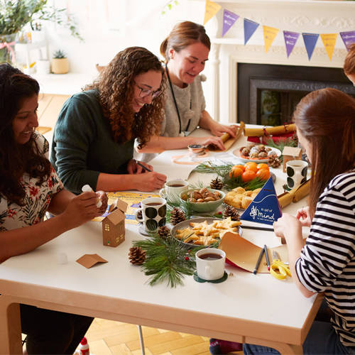 Group of people crafting together for Mind