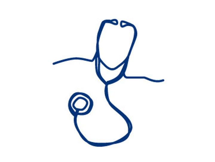 Line drawing of stethoscope