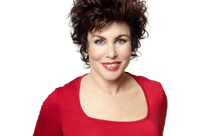 Ruby Wax smiling at camera