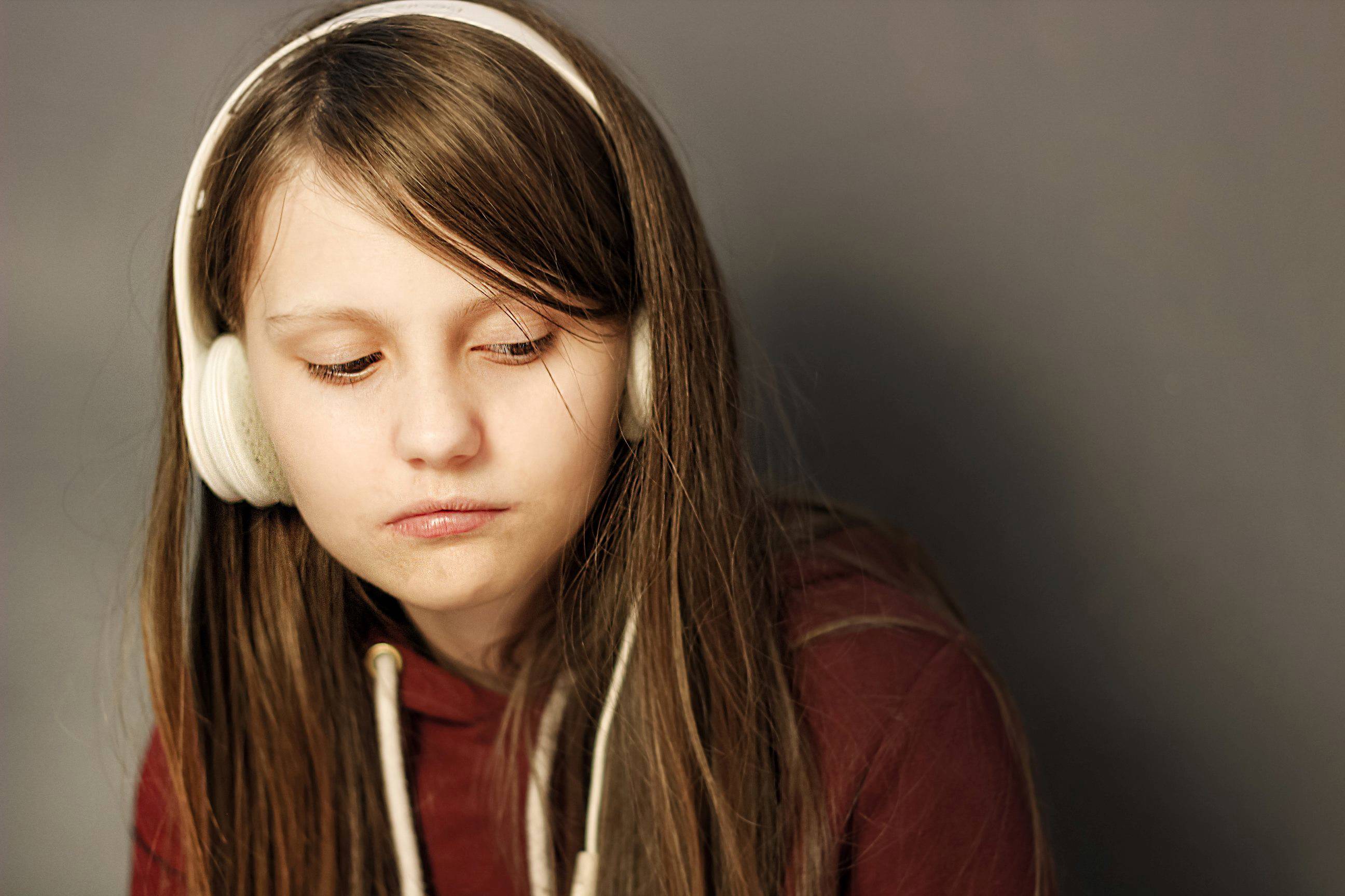 Person wearing headphones 