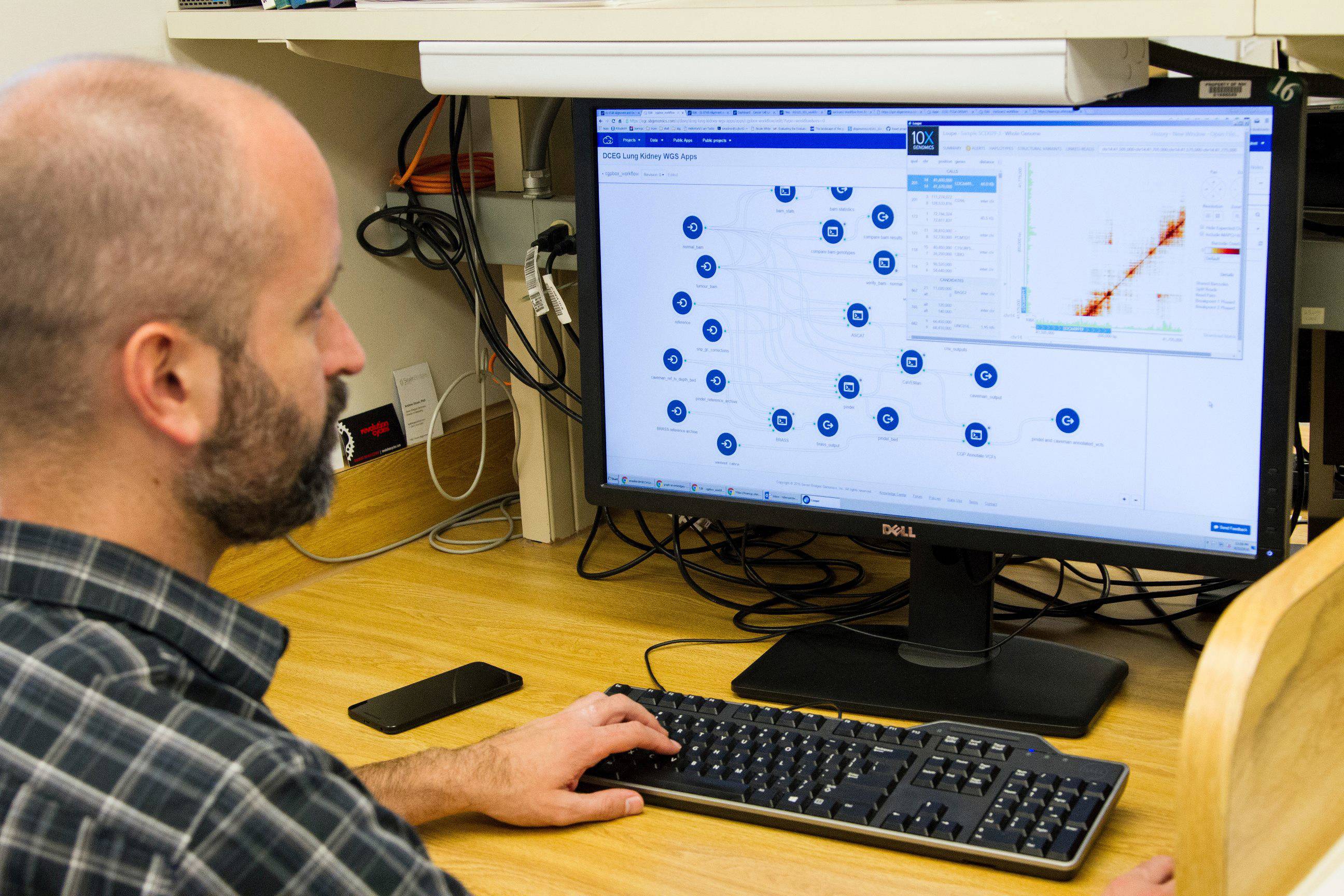 Man sat at computer