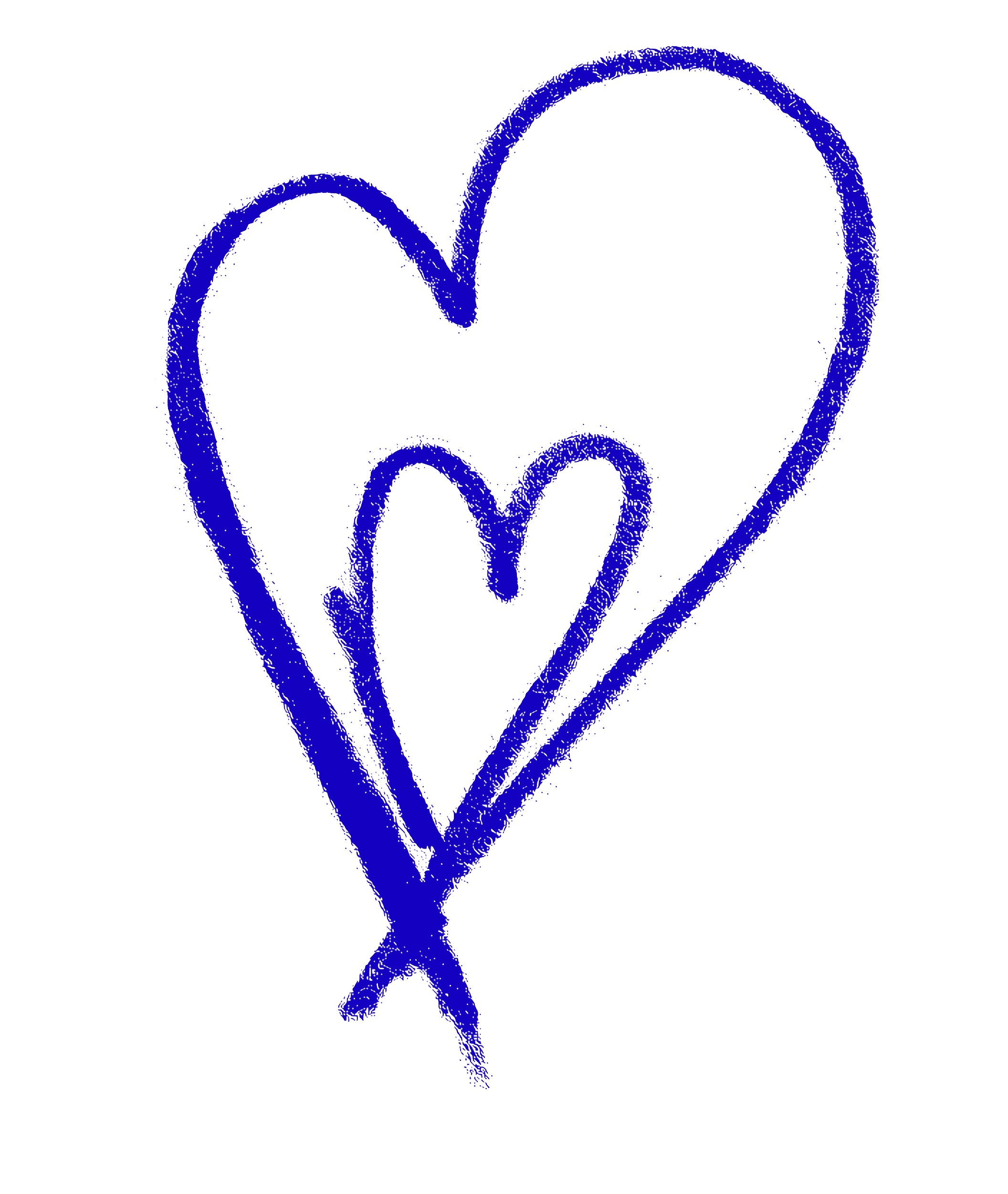 Heart Illustration  in Blue 