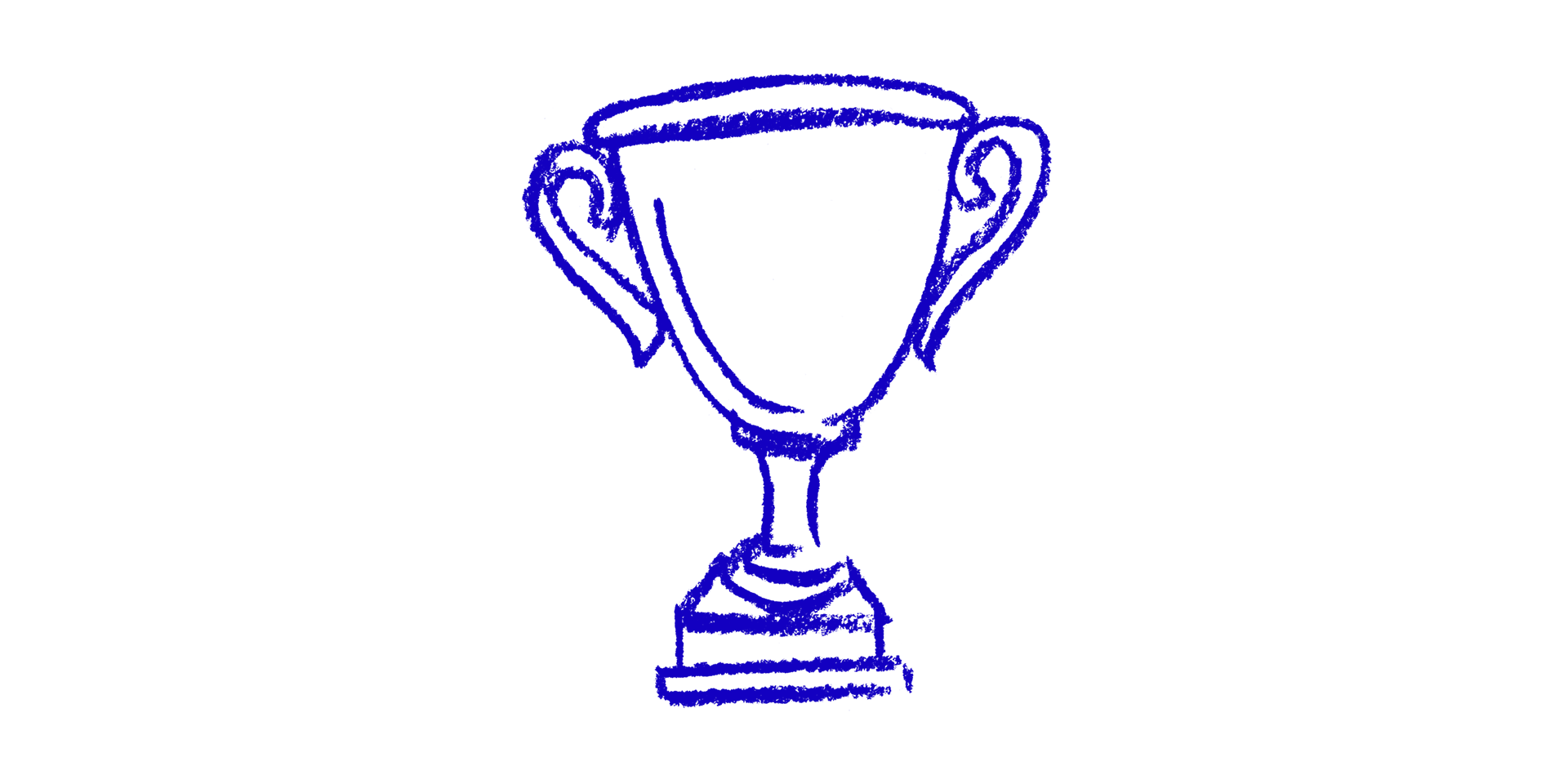 Illustration of blue trophy