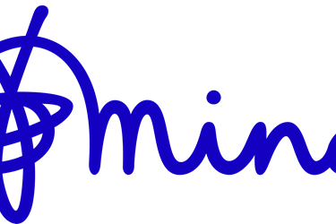 Mind logo white on blue background