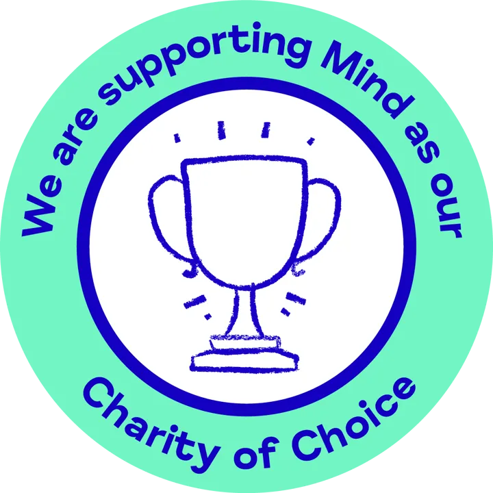 We Are Supporting Mind As Our charity of choice - green - trophy