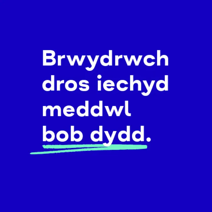 Brwydrwch dros iechyd meddwl bob dydd