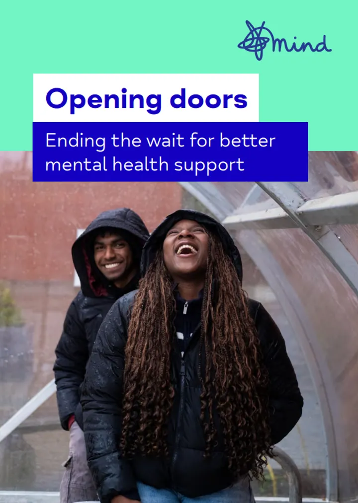 Opening doors report cover - Ending the wait for better mental health support