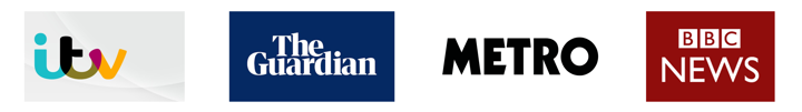 Metro, Guardian, BBC and ITV logos